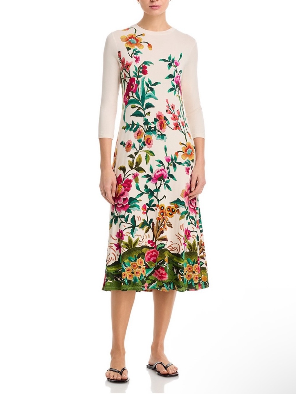 Johnny Was The Janie Favorite Three Quarter Sleeve Dress